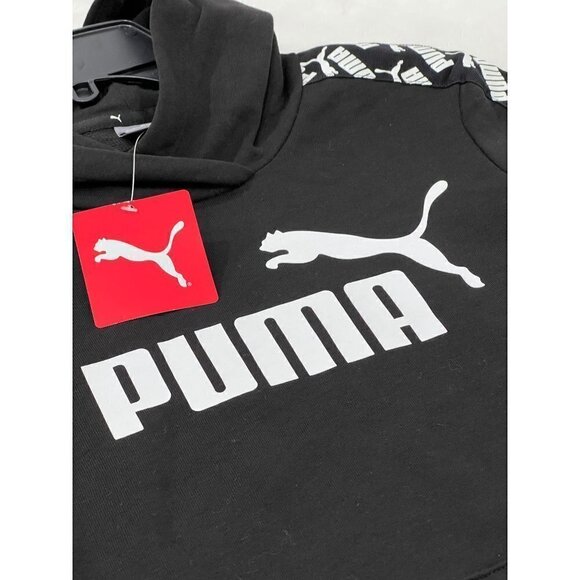 Women's PUMA Amplified Black Hoodie w/Kangaroo pocket Size XS NWT - Picture 12 of 13